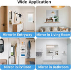 Unbreakable Acylic Small Mirror Tiles for Kids, (4-Pcs 10x10 Inch) Plastic Mirrors for Wall, Stick on Mirrors for Wall Decor, Shatterproof Mirror for Kids Bedroom