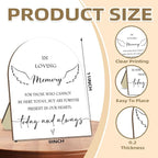 Memorial Table Sign for Bridal Shower, In Loving Memory Wooden Sign with Stand, Minimalist Decor for Wedding Reception, Event Party Favor Supplies 9 * 11IN