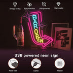 Lucunstar Bar Open Neon Sign,Colorful LED Bar for Wall Decor Dimmable USB Powered Neon Lights for LED for Bussness Man Cave Art Wall Decor