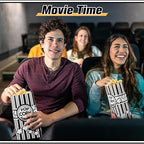 200 Pcs Paper Popcorn Bags Bulk 2 oz Large Flat Bottom Boxes Red and White Disposable Container Sleeve Movie Night Popcorn Bucket for Retro Movie Themed Party Carnival Supplies (Black and White)