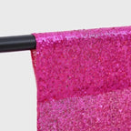 JYFLZQ Hot Pink Sequin Backdrop Curtain 8x8ft(WxH) 1 Panel Fuchsia Glitter Photo Booth Photography Backdrop Background Shimmer Wall Backdrop Party Decorations