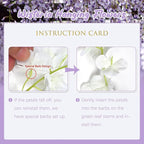 24 Pack Light Purple Wisteria Hanging Flowers, 3.4 Ft Fake Hanging Flowers, Artificial Wisteria Garland Vines for Wedding Room Backdrop Outdoor Patio Garden Decoration