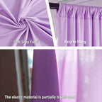 10 x 10 Feet Light Purple Backdrop Curtain for Partie, Background Curtains for Photoshoot, Birthday, Wedding, Halloween, Thanksgiving, Christmas Day, New Year Party Decorations 5Ft x 10Ft, 2 Panels