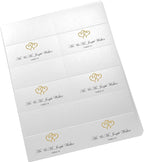 Linked Hearts Printable Place Cards, Gold (Choose Color), Set of 150 (25 Sheets), Laser & Inkjet Printers - Wedding, Party, Dinner, and Special Events - Made in the USA