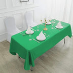 108 inch Round Tablecloth Washable Polyester Table Cloth Decorative Table Cover for Wedding Party Dining Banquet（108 inch,Emerald）