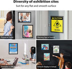 10Pack Magnetic Sign Holder 8.5 x 11, Self Adhesive Magnetic Frames for Wall, Magnetic Picture Frame Paper Holder for Fridge, Door, Window Magnetic Display Poster Frame Document Holder, Black