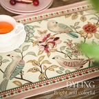 patdrea Velvet French Table Runner Farmhouse for Home Kitchen Dining Decor Parties Family Dinners Wedding 12"*87"