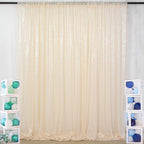 ShinyBeauty 8FT x 10FT Ivory Sequin Backdrop | Sparkle Fabric Drapes for Photoshoots | Glitter Background for Birthday Parties & Photography | Durable & Elegant Photo Backdrop