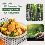 Disposable Paper Plates, 6 inch Heavy Duty Paper Plate, Soak and Cut Proof, Natural Biodegradable Bagasse Plates for Microwave, Dinner, Party, Picnic,125 Pack