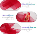 Crystal Organza Fabric Tulle 11 Inch by 50 Yards Sheer Tulle Rolls for DIY Craft Wedding Party Baby Shower Decor Gift Wrapping Party Supplies (Wine)