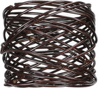 Twisted Wire Mesh Napkin Rings Holders Set of 12 - Heavy Duty Metal Napkin Rings for Décor, Dinner, Party, Wedding, Christmas, Gathering, Everyday Use, Gifting (Bronze) - CLEENTABLE