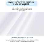 6 Pack White Table Cloth Rectangle 60 x 126 Inch Tablecloths for 6 Foot Rectangle Tables. Stain and Winkle Resistant Polyester Washable White Table Cloths for Parties Wedding Dining