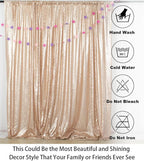 ShinyBeauty Sequence Backdrop Champagne 8FTx10FT Sequin Photo Backdrop Sequin-Backdrop-Curtain Elegant Backdrops 8x10-0827E