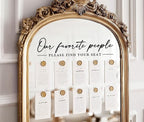 Our Favorite People Decal for Calligraphy Wedding Seating Chart Sign for Vinyl Sign Please Find Your Seat Mirror Vinyl Decal (Black, 17 inches Wide)