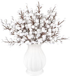 40 Pcs Artificial Berry Stems Branches, Christmas White Faux Holly Berries Picks Ornaments for Christmas Tree Wreath DIY Craft Decorations Holiday Home Decor (40, White)