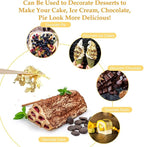 2 Bottles Gold Flakes, Premium Gold Leaf for Craft Art Decoration Perfect for Decorating Cakes Desserts Drinks Ice Cream Sushi