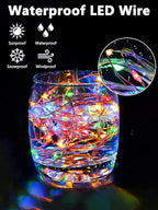 4 Pack Fairy Lights Battery Operated with Remote Control Timer, 26 FT 80 LED String Lights Outdoor Indoor, 8 Mode Twinkle Lights for Christmas Party Wedding Birthday Bedroom Decorations (Multicolor)