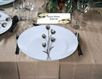 Hamilco Blank Tent Name Place Table Cards 3 1/2" x 11" Folded Card Stock - Cream Cardstock Paper 80lb Cover - 100 Pack