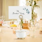 CLEVER SIGNS Place Cards for Wedding or Party, Seating Place Cards for Tables, Scored for Easy Folding, Flower Design 100 Pack, 2 x 3.5 Inches