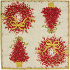 Caspari Pepperberry Paper Cocktail Napkins - Two Packs of 20