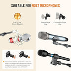 CAHAYA Tripod Microphone Stand: Boom Arm One-Button Release Floor Mic Stand Portable with Carrying Bag and 2 Mic Clips for Singing Performance Wedding Stage Meeting Live CY0362