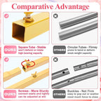Asee'm 6.6FTx4FT Gold Wedding Arch Backdrop Stand Square Metal Rectangular Arch Frame for Ceremony Party Birthday Bridal Baby Shower Anniversary Arbor Balloon Decoration