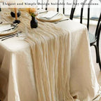 Sand 20 Pack 10FT Cheesecloth Table Runner 20 x 120 Inch Long Rustic Gauze Cheese Cloth Table Runner for Wedding Bridal Baby Shower Table Decorations Boho Fabric Sheer Birthday Party Table Decor
