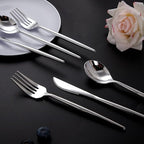 SUT 150Pcs Silver Plastic Silverware, Silver Disposable Cutlery, Heavy Duty Disposable Silverware, Plastic Utensils Include 50 Plastic Forks, 50 Plastic Spoons, 50 Plastic Knives