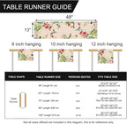Seliem Summer Tropical Hummingbird Palm Leaf Greenery Table Runner, Spring Birds Home Kitchen Monstera Geranium Flowers Dining Decor, Seasonal Burlap Decorations Anniversary Party Supply 13 x 48 Inch