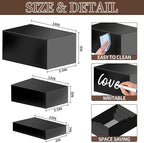 Extra Large Buffet Risers Set, 10" 12" 14" White Acrylic Food Risers for Buffet Table, Display Stand Shelf with Hollow Bottoms for Catering Dessert Collectibles Jewelry Figures Show(Black)