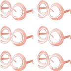90th Birthday Glasses - 6 Pairs Rose Gold 90 Years Old Glasses with Rhinestones Frame, Funny Plastic Costume Photo Booth Props for 90th Anniversary Party Decorations