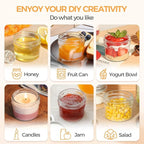ComSaf Small Regular Mouth Mason Jars 4 oz, 24 Pcs Mini Mason Containers, Small Canning Jars, 4 oz Glass Jar with Lids for Mustards, Dipping Sauces, Jelly, DIY Candle Decor, Wedding Shower Favors