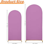 Wedding Arch Covers Arch Backdrop Cover Arch Stand Covers 7.2FT 6FT Set of 2 Arch Cover Spandex Fabric Stretchy Backdrop for Wedding Birthday Party Decoration Baby Shower (Lilac)