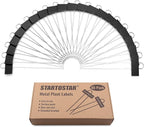 STARTOSTAR 30-Pack Metal Plant Labels Weatherproof Garden Markers,Height 10.6'', Label Area 3.5''X 1.2'' Reusable Nursery Tags for Vegetables Herb Flower Seed Greenhouse - Black