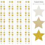 White-Gold Champagne Party-Decorations Bachelorette-Christmas Garland - 62ft Twinkle Little Star Hanging Streamers Banner, Wedding Birthday Baby Bridal Shower Engagement Decor Hugtmr