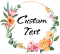 Personalized Custom Stickers Labels for Wedding Favors Birthday, Business Logo Photo Shipping Customized Sticker.Waterproof, Fade & Heat Resistant and Cold Resistant. 60 to 1000 (Wreath E, 2 Inch)