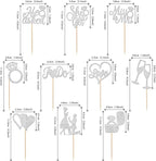 30 PCS He Asked She Said Yes Cupcake Toppers Engagement Cupcake Toppers Miss to Mrs I Do Love Heart Ring Miss to Mrs Cupcake Picks for Wedding Engagement Party Cake Decorations Supplies Silver