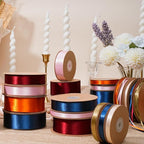 LaRibbons Burgundy Satin Ribbon 1/8 Inch 100 Yards Luxury Double Faced Red Silk Ribbon for Flower Bouquet Crafts Gift Wrapping Wedding Bow Christmas Decoration