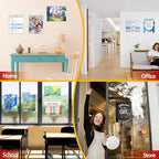 Magnetic Sign Holder 8.5 x 11 - Rigid Plastic Wall Sign Holder Reusable Adhesive Frames, Magnetic Frame for Refrigerator Door Window, Clear Rigid Print Protectors for Paper Picture, 5 Pack