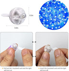Aogist 100pcs Blue Balloon Lights,Long Standby Time Waterproof Mini Light,Battery Powered Round LED Ball Lamp for Latex Balloon Paper Lantern Party Wedding Festival Christmas Halloween Decorative