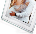 4 x 6 Glass Picture Frame Set of 10, Silver Mirror Photo Frames, Thin Border Desk Picture Frame for Office, College, Vertical and Horizontal Tabletop Display, Desk Decor