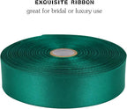 Teal Solid Satin Ribbon 1 Inch 50 Yards Solid Polyester Fabric Ribbon for Gift Wrapping Wedding Christmas Baby Shower Birthday Party Decoration Handmade Immortal Flower Craft