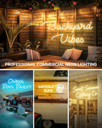 Large Outdoor Waterproof Custom Neon Sign, Personalized Outdoor Led Sign with Remote for outside, Professional Waterproof IP65 Neon Light for Pool Patio Backyard Restaurant Shop Beauty Salon