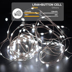 24 Pack Led Fairy Lights - White, Battery Operated LED Silver Wire String Lights, 7FT 20LED Mini Firefly Starry String Lights Waterproof Led Twinkle Lights for Mason Jar DIY Christmas Decor