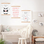 24x36 24x18 Poster Frame, Light Wood Wooden Magnetic Poster Hangers Frames for Photo Picutre Canvas Artwork Art Print Wall Hanging(1 Pack, 24")