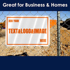 Custom Signs Outdoor Metal - 12 x 8 Customized Personalized Aluminum Signs for Office, Home, Business, Decor, Custom Rust-Proof Sign (Orange Text Box)