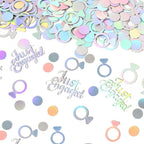 230PC Just Engaged Confetti for Engagement Party Decorations, Wedding Tables, Ring Scatters - Iridescent Themed Bridal Shower, Bachelorette, Hen Party Decor
