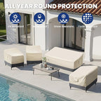 Extra Heavy Duty Outdoor Couch Cover Waterproof, Large 3-Seater Patio Sofa Cover, Lawn Patio Furniture Covers with Air Vent, 85"W x 37"D x 35"H