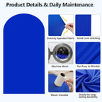 HEMMOTOP Blue Arch Cover 7.2 ft (No Arch Backdrop Stand), Spandex Wedding Balloon Stretchy Arch Backdrop for Photo, Round Top Stand Covers for Party Birthday Baby Shower Anniversary Decoration