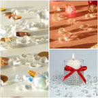 PATIKIL 14000Pcs Wedding Table Scatter Confetti Crystals 3mm Acrylic Diamonds Vase Fillers Gems for Table Centerpiece Decorations Bridal Shower Party, Dark Red AB